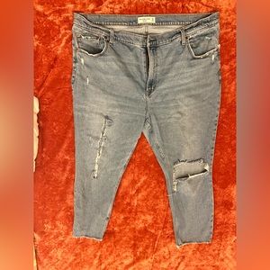 Abercrombie and fitch distressed jeans